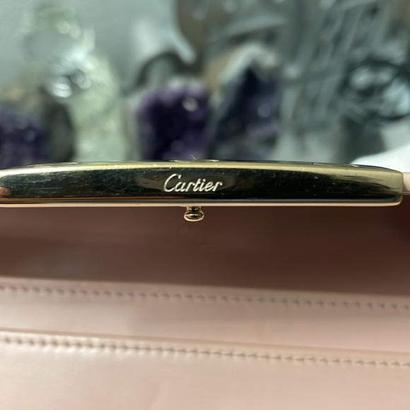 Auth CARTIER Love Collection Long Blush Pink Wallet/crossbody, EUC,RARE - Picture 9 of 17